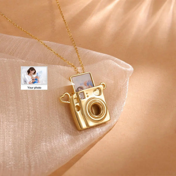Custom Camera Necklace with Photo Picture Inside