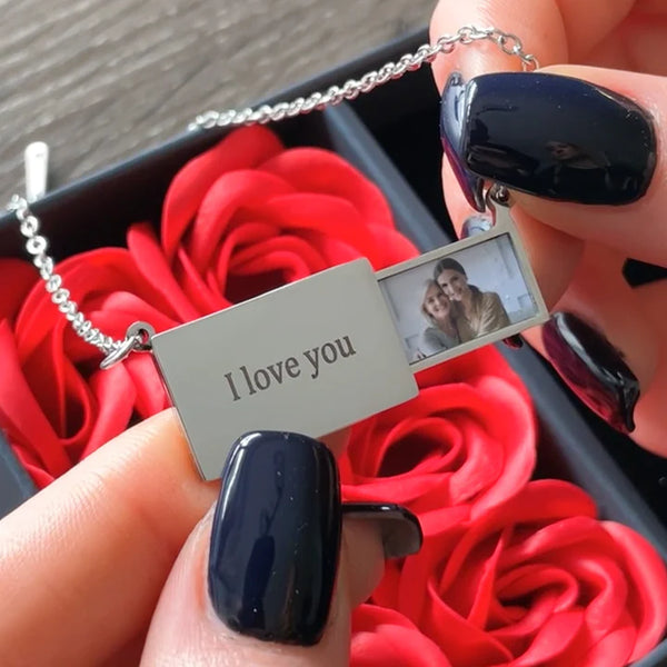 Personalized Envelope Photo Necklace